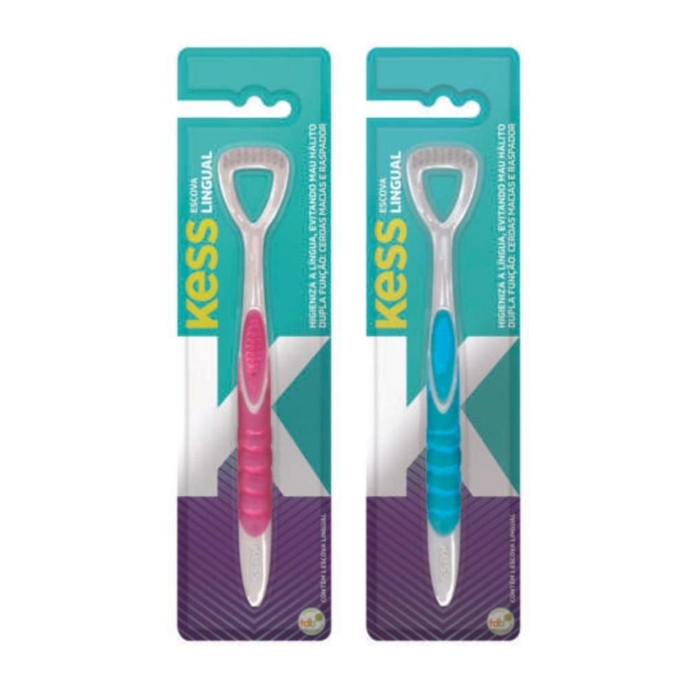Kit Escova Para Higienização Lingual Kess Cod.2009 C/2