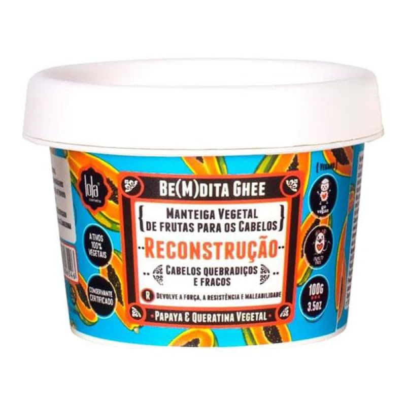 Máscara Capilar Lola Bemdita Ghee Reconstrução Mamão 100g