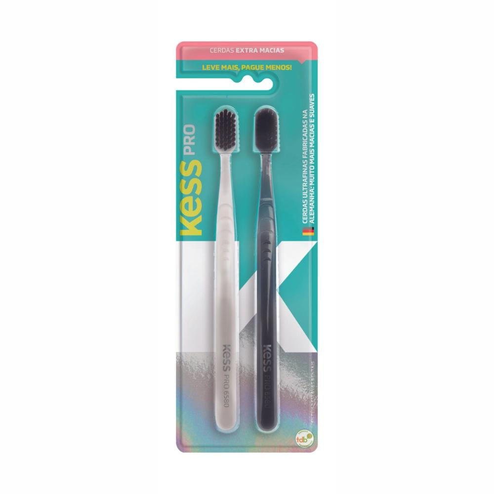 Escova Dental Kess Pro Extra Macias C/2 Cód.2533