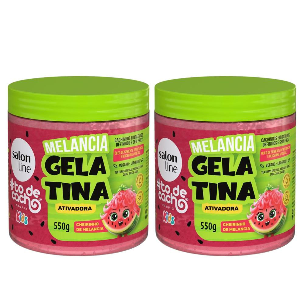 Kit Salon Line Kids #todecacho: 2 Gelatinas Ativadoras Melancia 550g