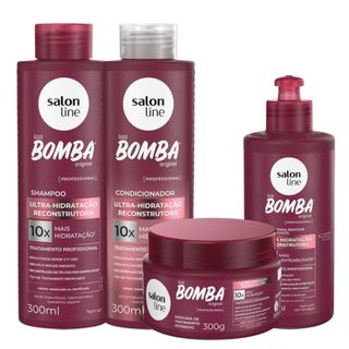 Kit Salon Line Sos Bomba Ultra-Hidratação Reconstrutora Com 4