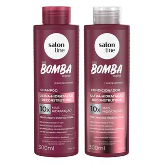 Shampoo + Condicionador Salon Line Sos Bomba Ultra-Hidratação Reconstrutora 300ml