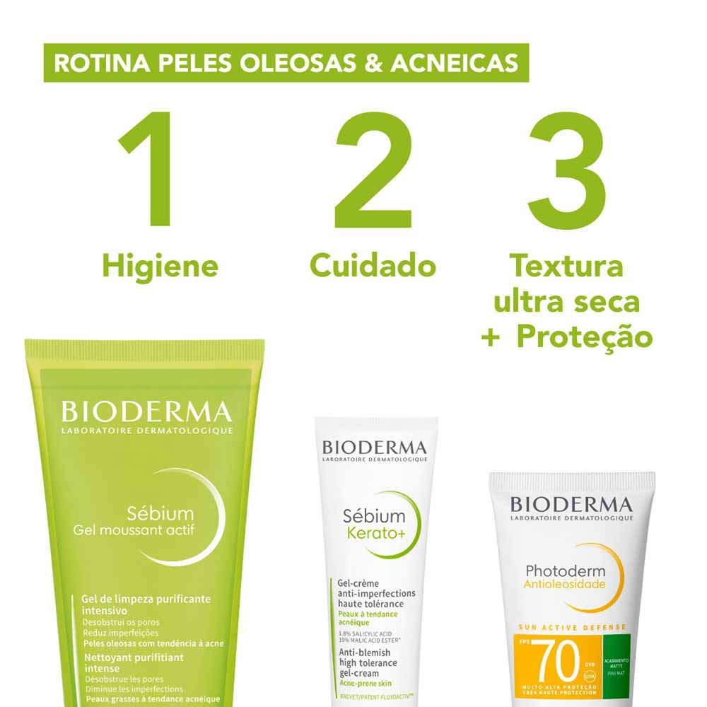 Sébium Gel Moussant Actif Bioderma - Gel de Limpeza Antioleosidade