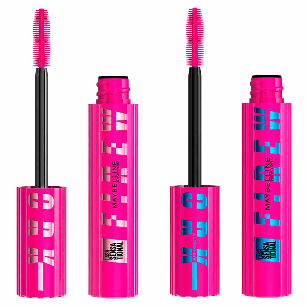 Maybelline NY Lash Sensational Firework Kit - Máscara de Cílios Lavável Preto + Máscara de Cílios À Prova D'água Preto
