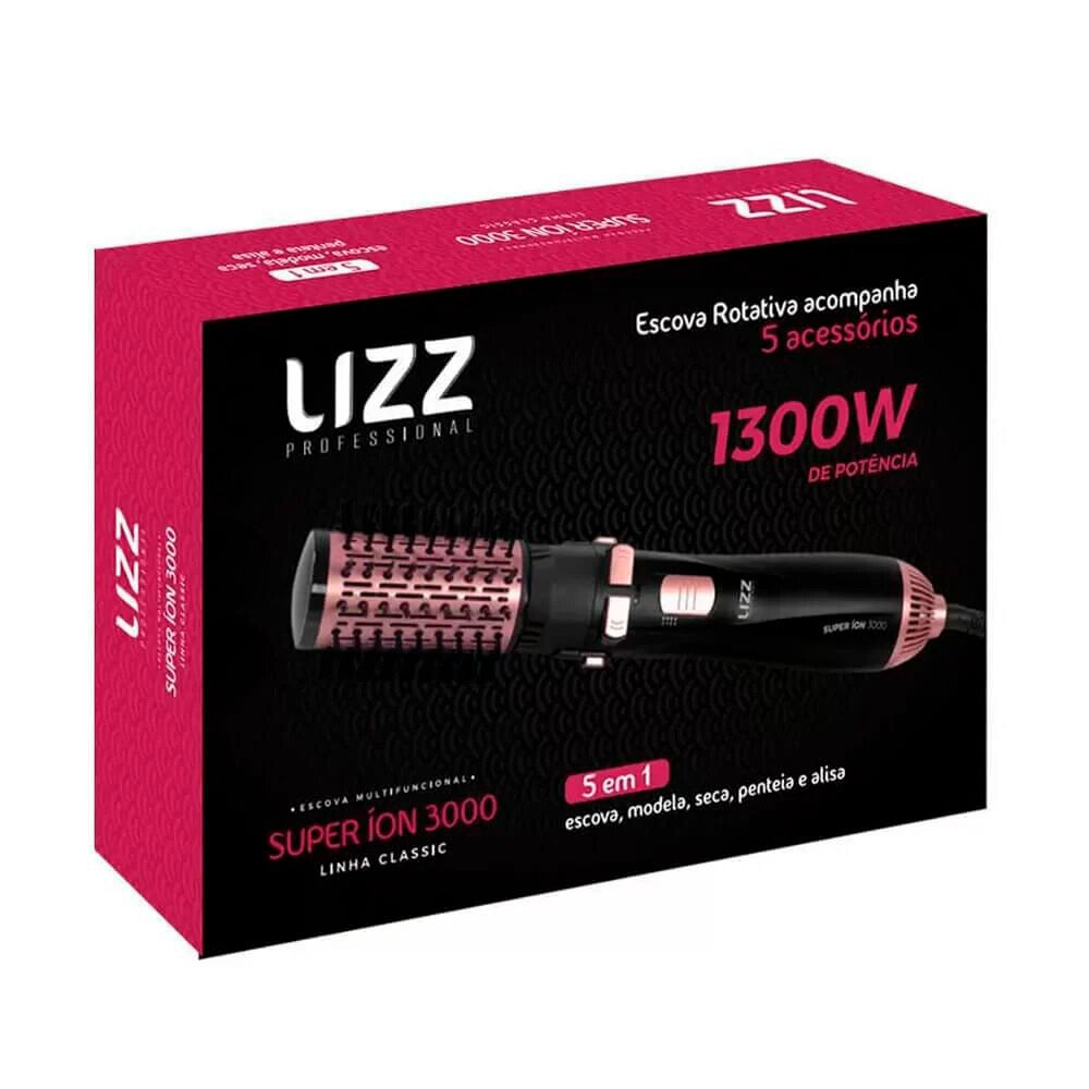 Escova Lizz Multifuncional 5x1 Super Ion 3000 - 110V