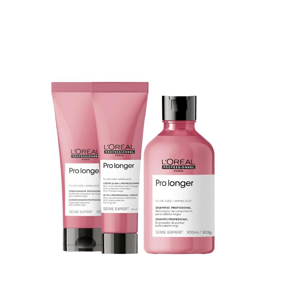 Kit Pro Longer Shampoo + Cond + Leave L'Oréal