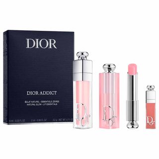 Kit Dior Addict Lip Gloss - Gloss Pink + Gloss Maximixer Pink + Mini Gloss Rose Nude