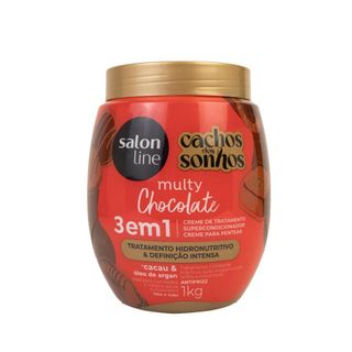 Salon Line Cachos dos Sonhos 3 em 1 Chocolate Creme 1Kg