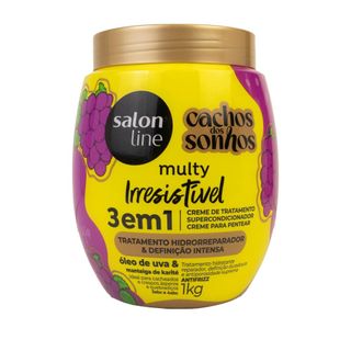 Salon Line Cachos dos Sonhos Irresistivel 3em1 Uva Creme 1Kg