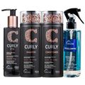 Kit Truss Curly - Shampoo 300ml + Condicionador 300ml + Leave-in Fix 250ml + Frizz Zero 260ml