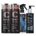 Kit Truss Curly - Shampoo 300ml + Condicionador 300ml +  Uso Obrigatório 260ml + Hair Protector 250ml