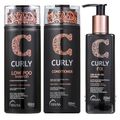 Kit Truss Curly - Shampoo Low-Poo 300ml + Condicionador 300ml + Leave-In Fix 250ml