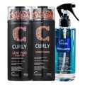 Kit Truss Curly - Shampoo Low-Poo 300ml + Condicionador 300ml + Frizz Zero 260ml