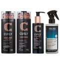 Kit Truss Curly - Shampoo Low-Poo 300ml + Condicionador 300ml + Leave-In Light 250ml + Uso Obrigatório 260ml