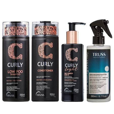Kit-Truss-Curly---Shampoo-Low-Poo-300ml-+-Condicionador-300ml-+-Leave-In-Light-250ml-+-Uso-Obrigatório-260ml--1
