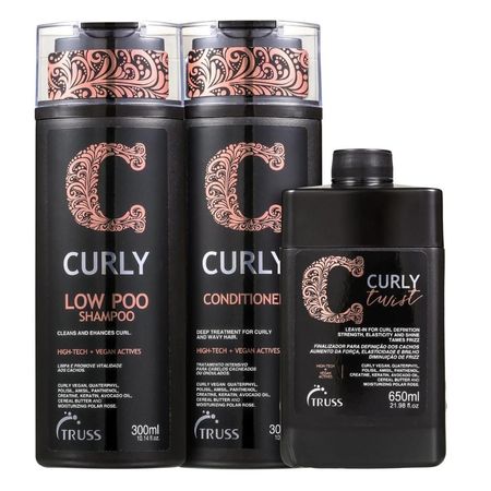 Kit-Truss-Curly---Shampoo-Low-Poo-300ml-+-Condicionador-300ml-+-Leave-In-Twist-650ml--1