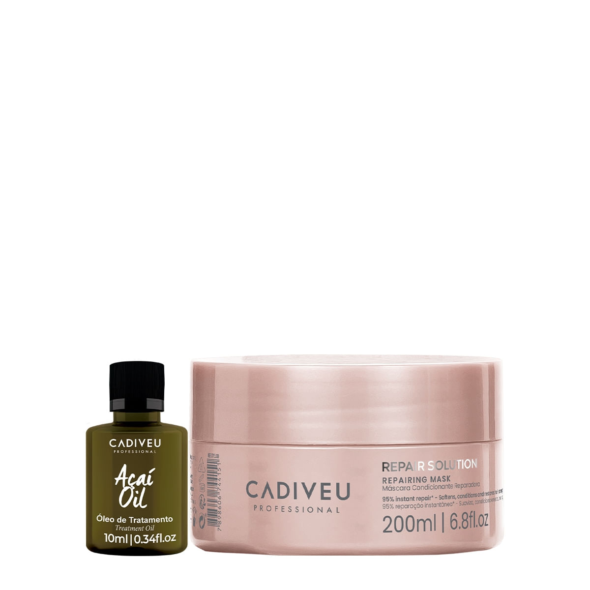Kit Cadiveu Professional Repair Solution Açaí Máscara Oil 2 Und