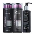 Kit Truss Structure - Shampoo 300ml + Condicionador 300ml + Night Spa 250ml