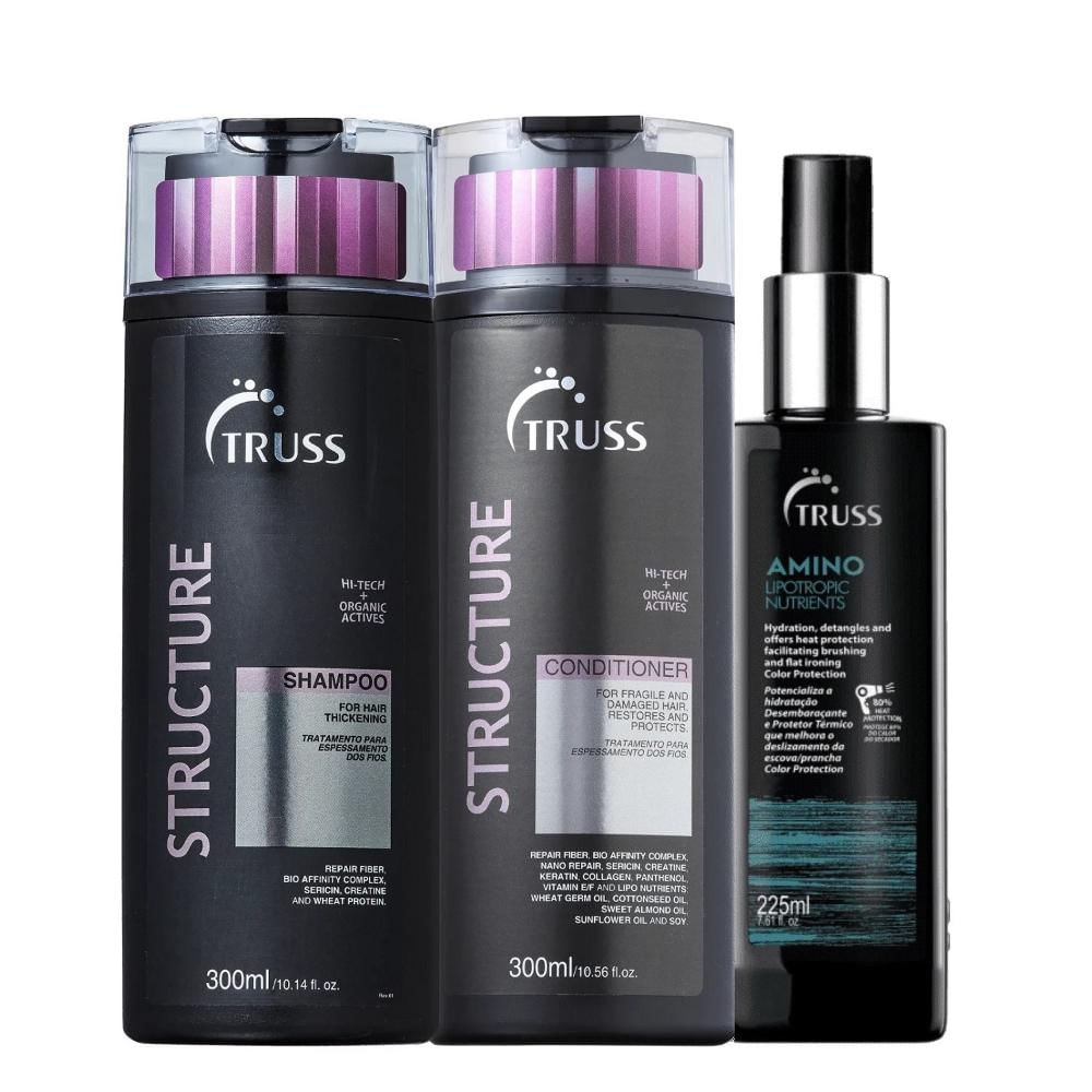 Kit Truss Structure - Shampoo 300ml + Condicionador 300ml + Amino 225ml