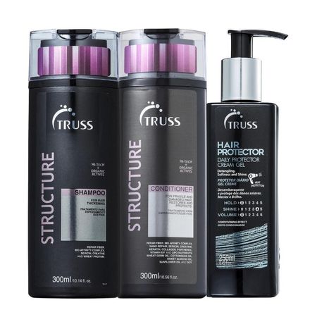 Kit-Truss-Structure---Shampoo-300ml-+-Condicionador-300ml-+-Hair-Protector-250ml--1