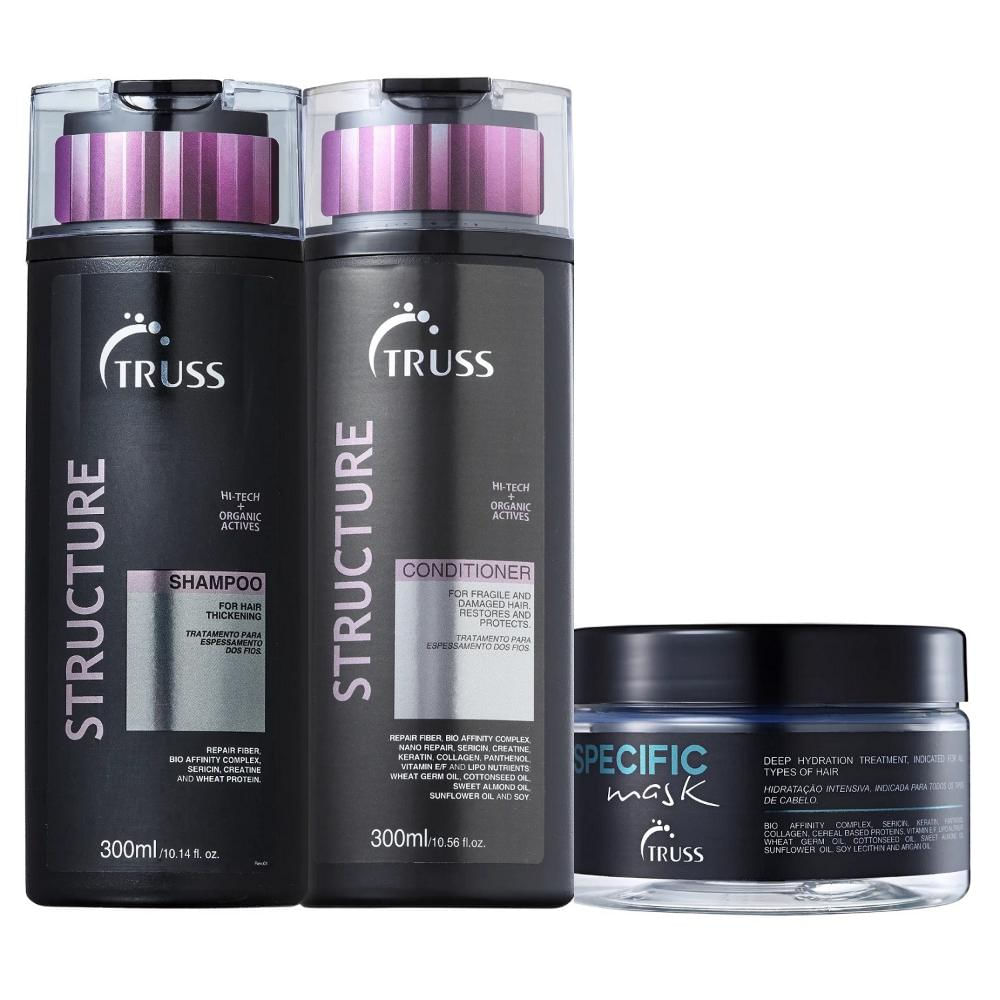 Kit Truss Structure - Shampoo 300ml + Condicionador 300ml + Máscara Specific 180g