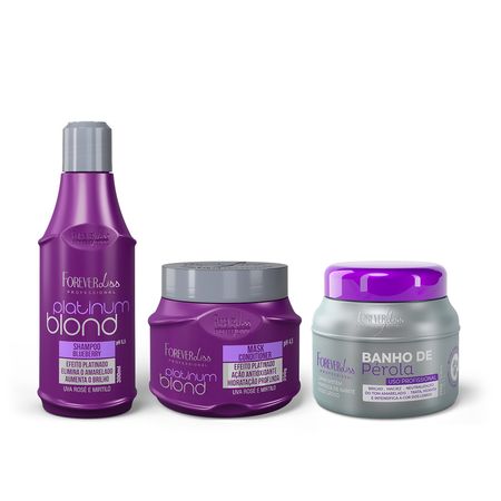 Kit-Platinum-Blond-+-Máscara-Banho-de-Pérola-Forever-Liss-Kit--1