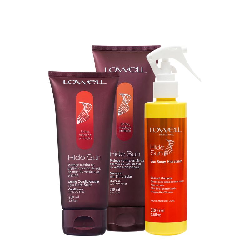 Kit Lowell Hide Sun Duo Spray Hidratante (3 produtos) - Época