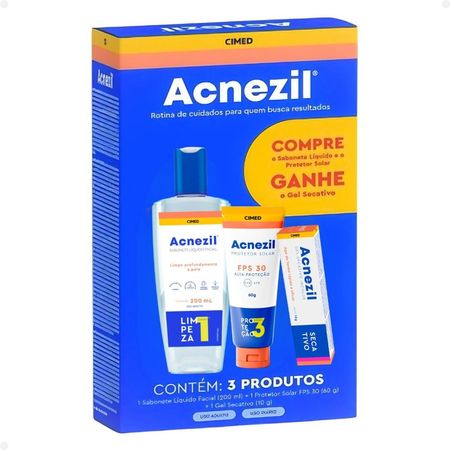 Kit-Cimed-Acnezil:-Sabonete-Líquido-200ml-+Protetor-Solar-FPS-30-60g-+-Gel-Secativo-10g--6