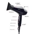 MQ Turbo Black Ion 2500w - Secador de Cabelo 220V 220v