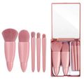 Kit de Pincéis de Maquiagem 5 em 1 para Olhos, Pele e Lábios