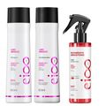 Kit Eico Pro Liso Mágico - Shampoo 300ml + Condicionador 300ml + Fluido Tratamento Obrigatório 200ml