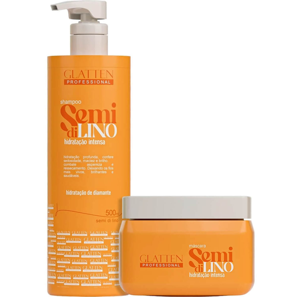 Glatten Semi Di Lino - Kit Hidratação de Diamante Duo (2 Produtos)
