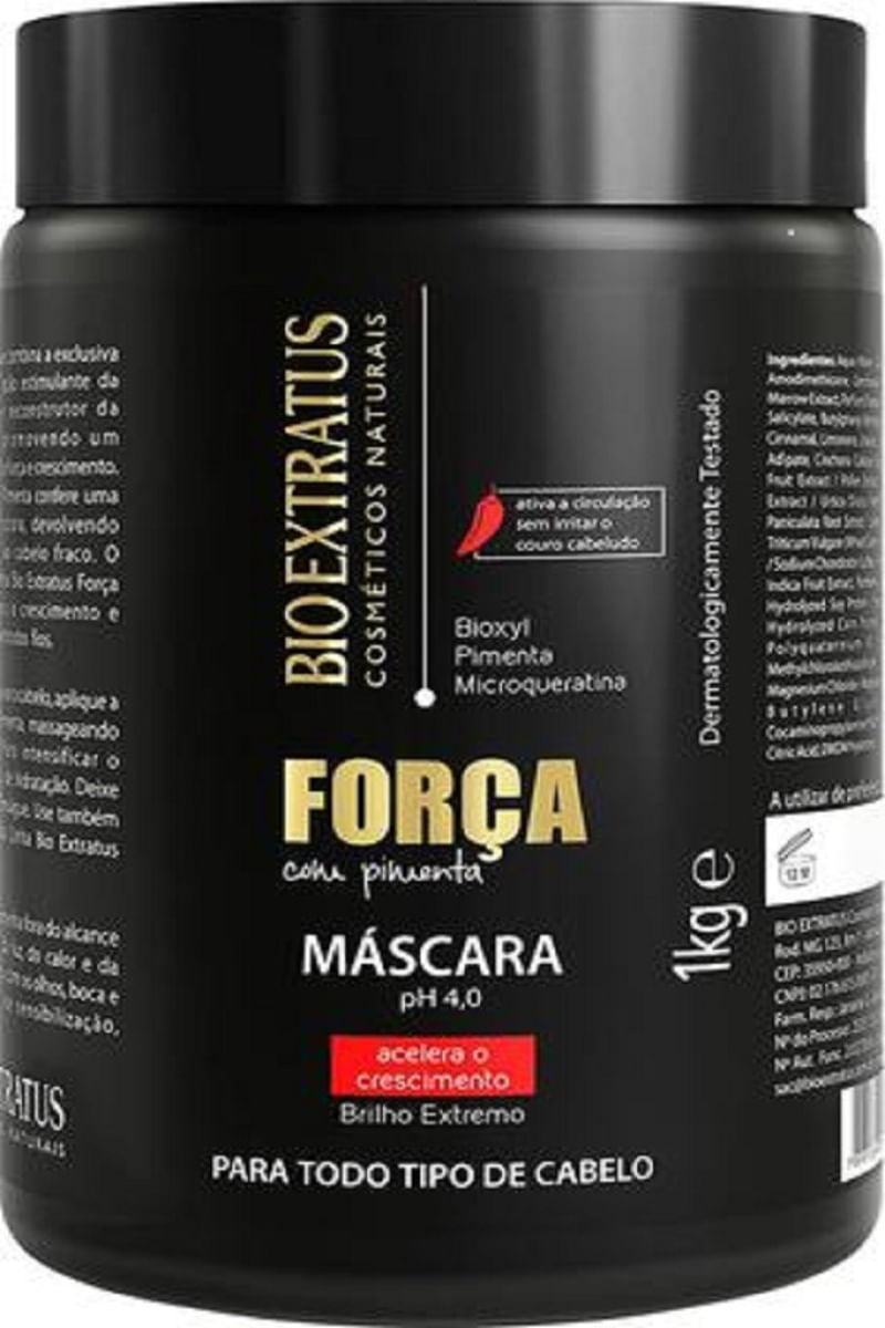 Bio Extratus Força com Pimenta Acelera o Crescimento Máscara 1Kg
