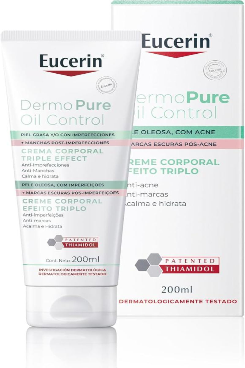 Creme Corporal Eucerin DermoPure Oil Control Efeito Triplo 200ml