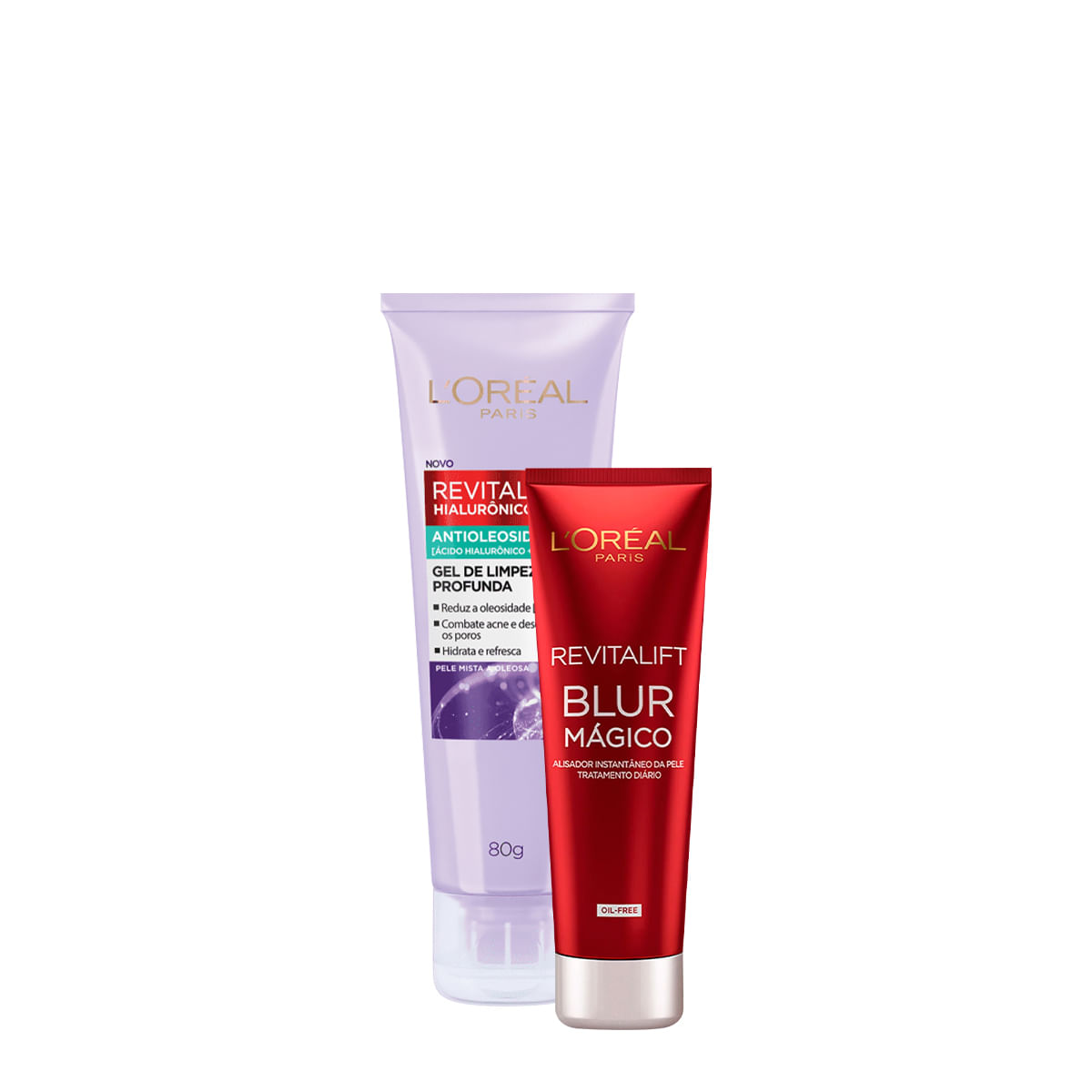 Kit L'Oréal Paris Revitalift Gel de Limpeza e Blur Mágico (2 produtos)