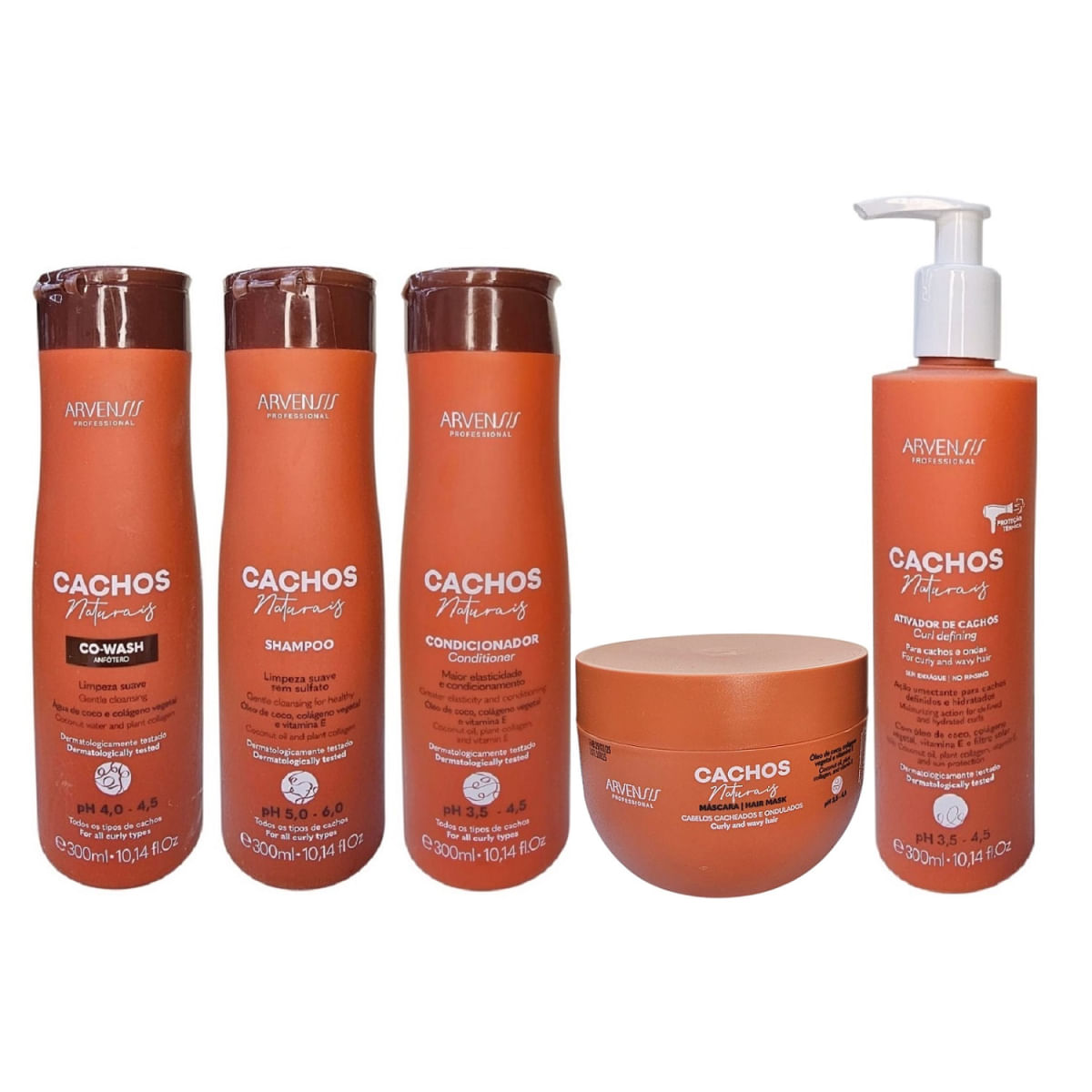 Kit Arvensis Cachos Naturais - Shampoo 300ml + Condicionador 300ml