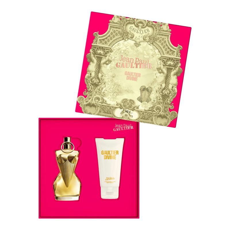 Divine Cross ヤッターマン TOP8箔 2枚セット Gaultier Divine le parfum 100 ml, Loção hidratante Kit Presente