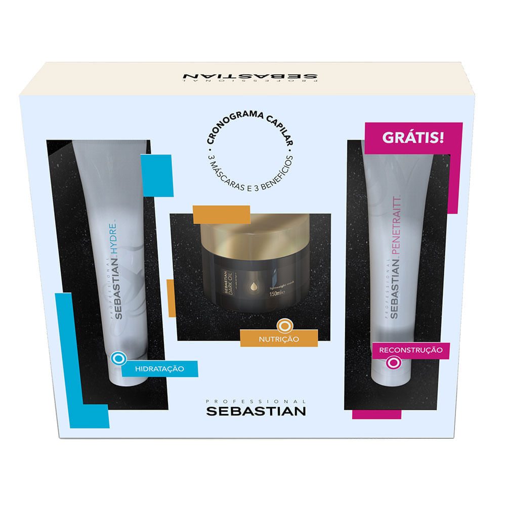 Kit Sebastian Professional Cronograma Capilar com 3 Máscaras