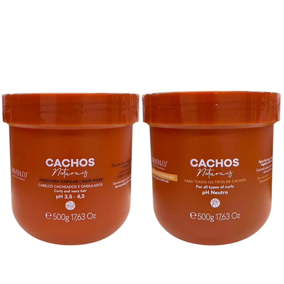 Kit Arvensis Professional Cachos Naturais - Máscara 500g + Geleia 500g