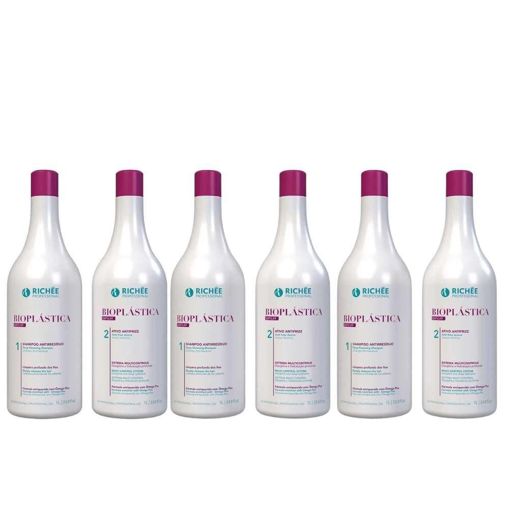 Richée Bioplástica Capilar Progressiva 3 Kits (2 X 1 Litro)