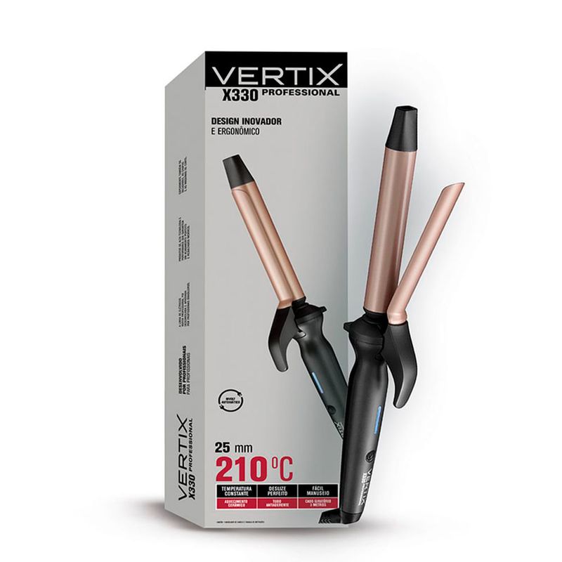 Vertix X330 25mm x 130mm - Modelador de Cabelo Profissional Bivolt
