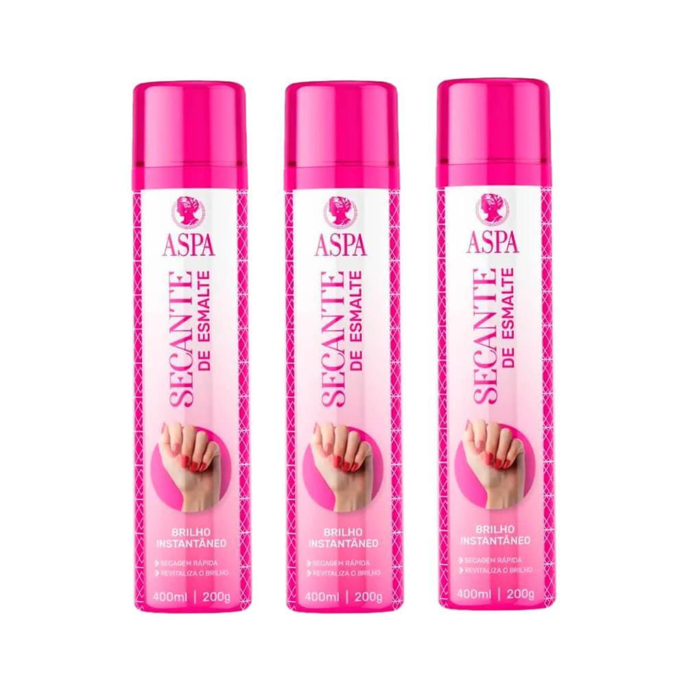 Spray Secante De Esmalte Aspa - Kit 3un