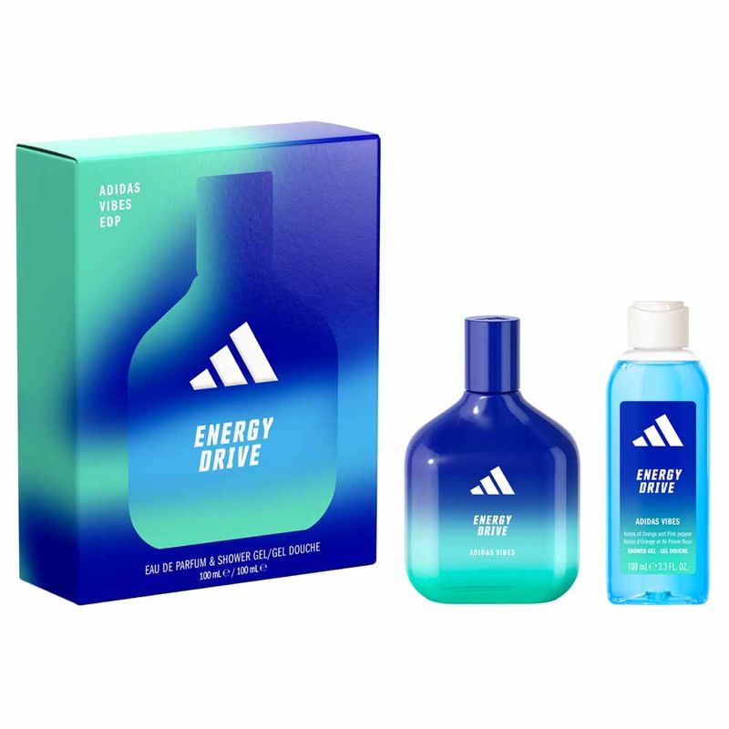 Coffret Adidas Vibes Energy Drive Kit Perfume Masculino Shower Gel
