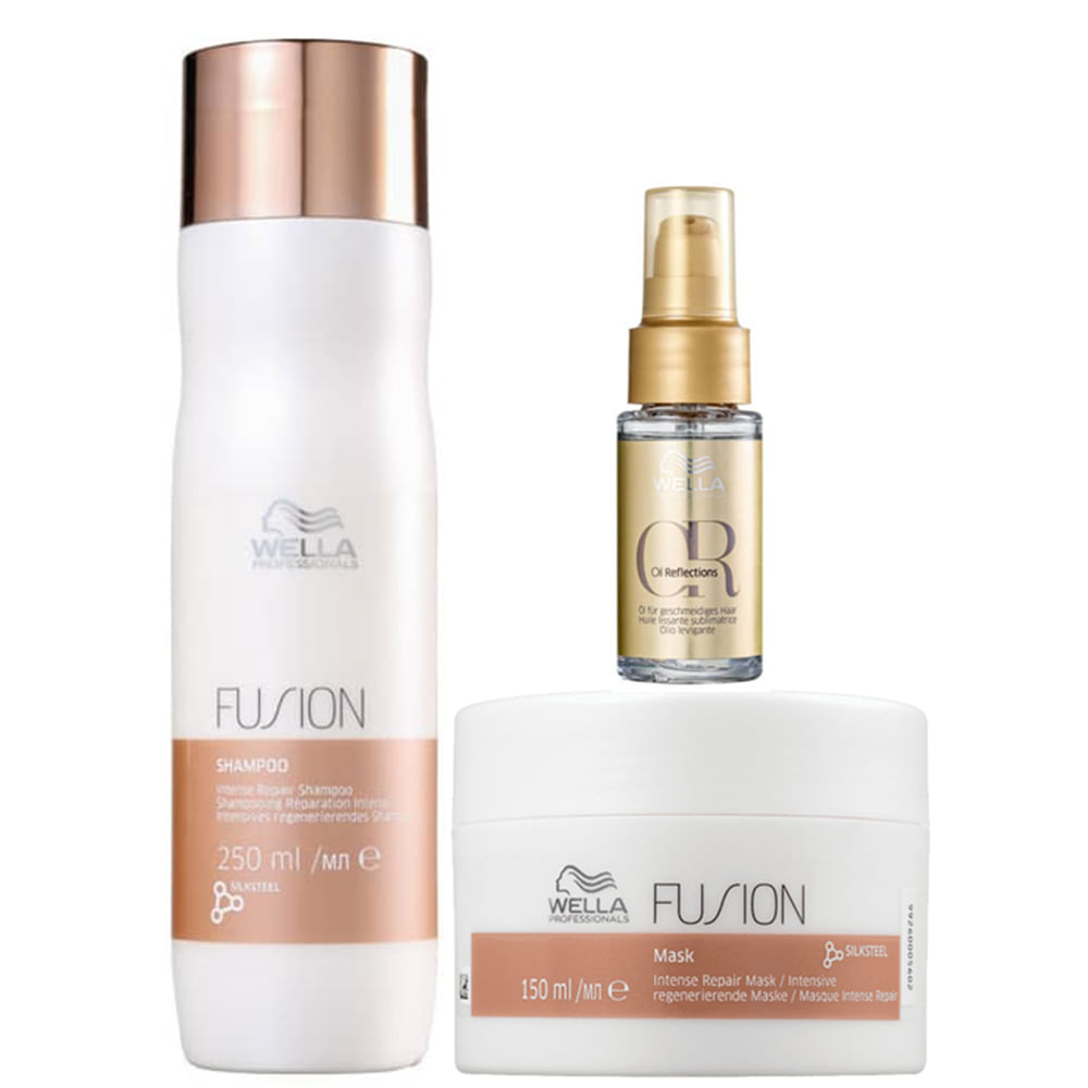 Wella Professionals Fusion Shampoo 250ml+Mascara 150ml+Oil Reflections 30ml