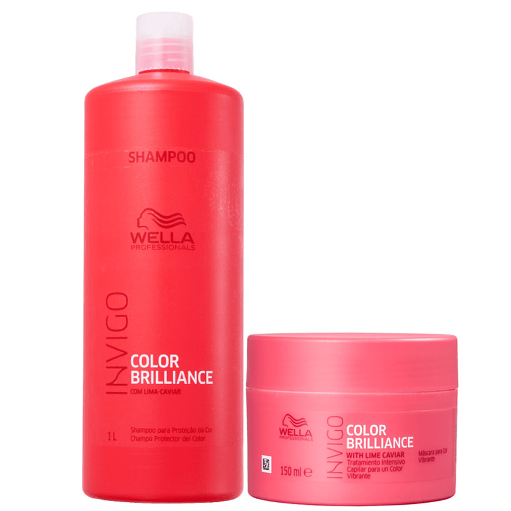 Wella Professionals Invigo Color Brilliance Shampoo 1l+Máscara 150ml