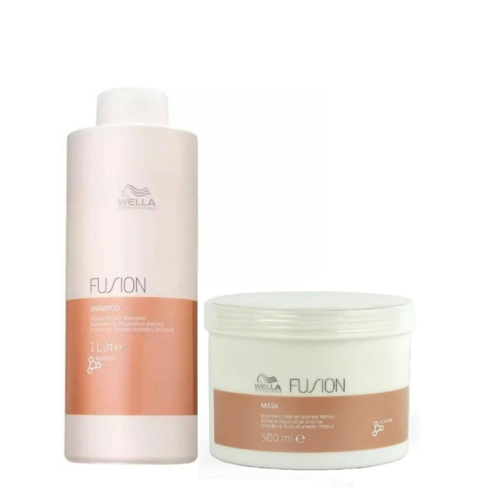 Wella Fusion Intense Repair Kit - Shampoo 1l + Máscara 500ml