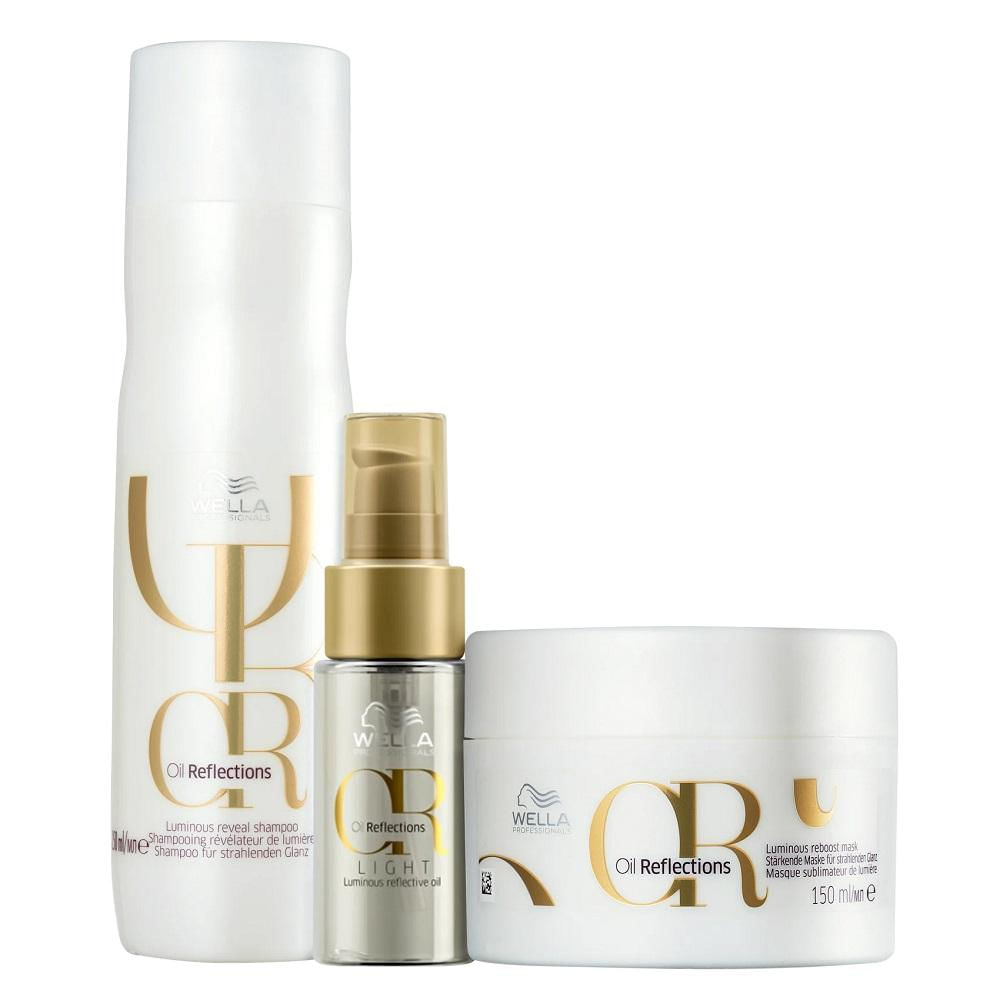 Wella Professionals Oil Reflections - Kit Shampoo 250ml + Óleo Light 30ml + Máscara 150ml
