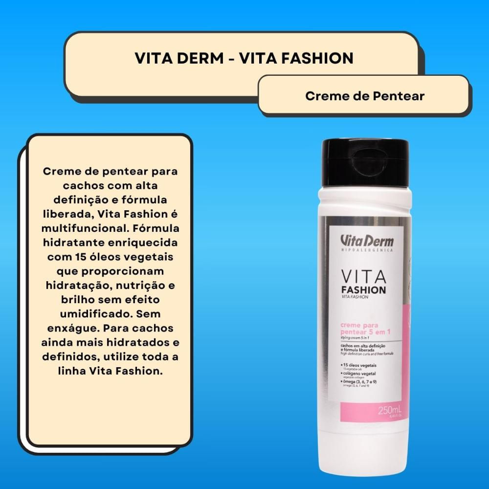 Vita Derm Vita Fashion 5 em 1 Creme Para Pentear 250ml