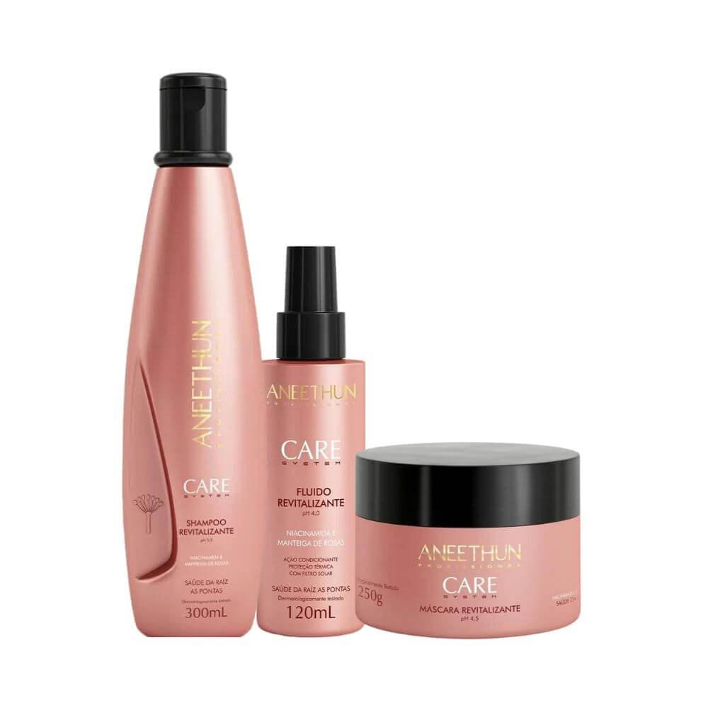 Aneethun Care Shampoo 300ml + Fluido 120ml + Máscara 250g