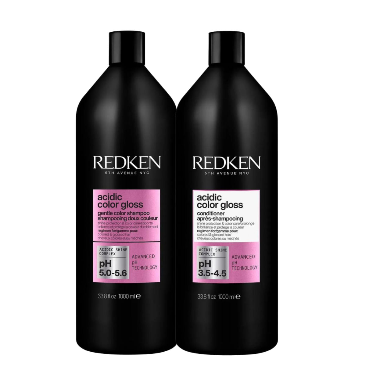 Kit Redken Acidic Color Gloss Shampoo 1000ml + Condicionador 1000ml